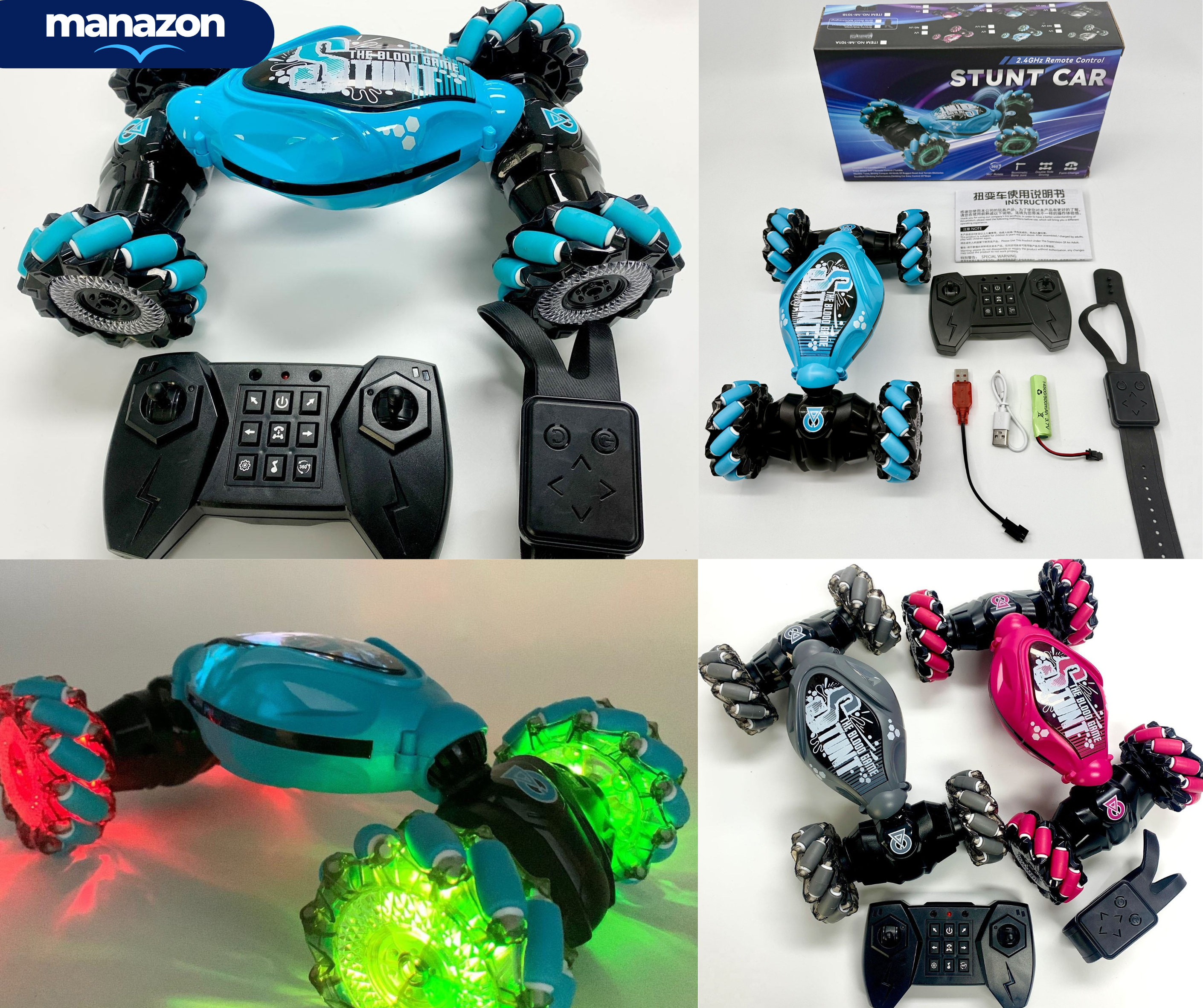 STUNT CAR- Voiture télécommandée avec poignet et standard