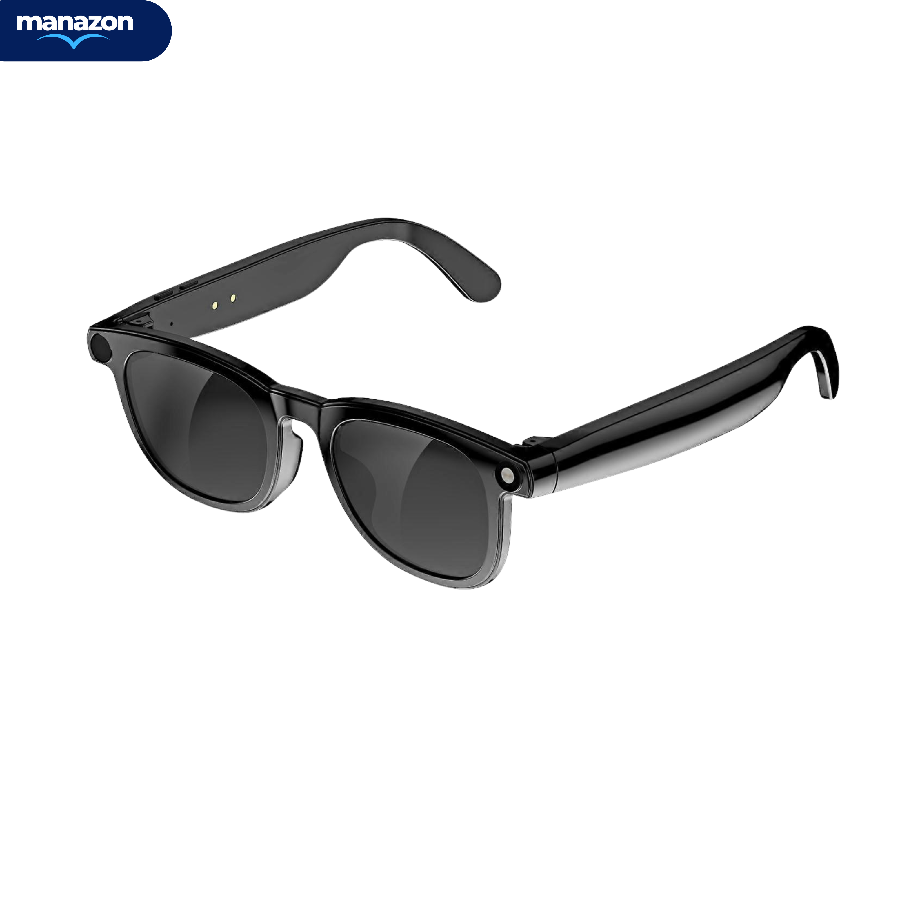 SMART PRO CYAN - Lunettes intelligentes IA , Camera intégré , musique, appels