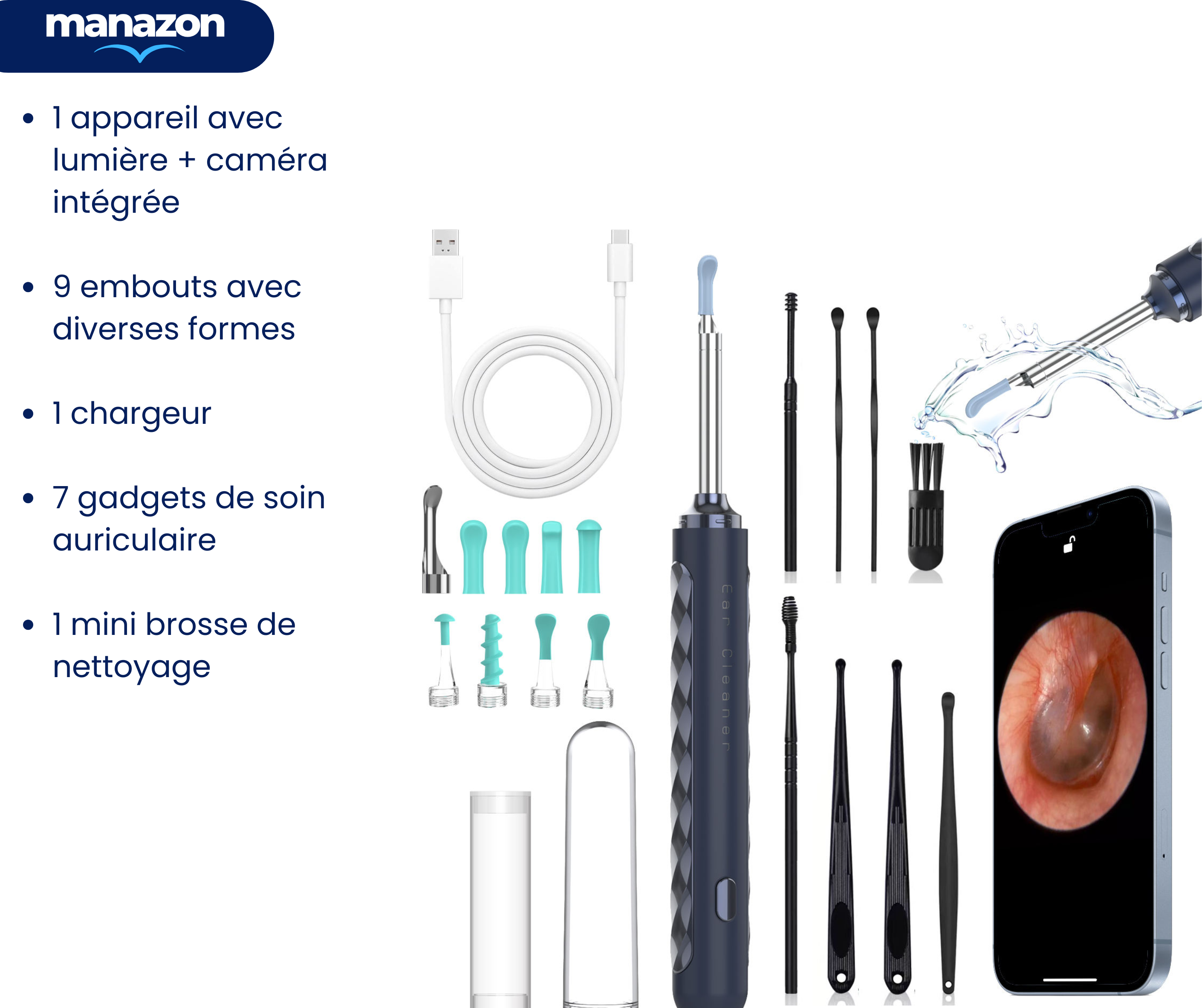 EAR CLEANER - Nettoyeur d'oreille intelligent avec camera HD