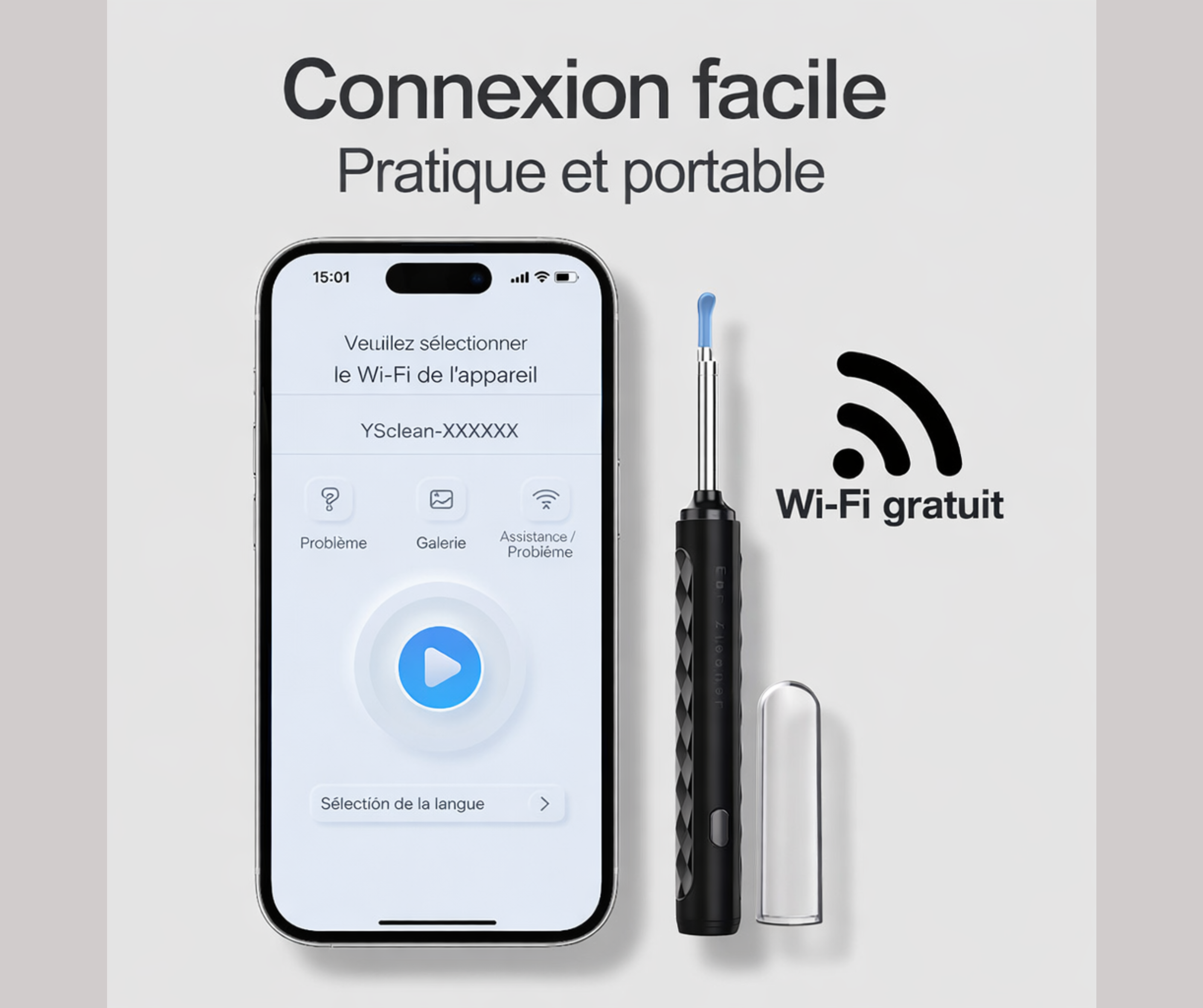 EAR CLEANER - Nettoyeur d'oreille intelligent avec camera HD