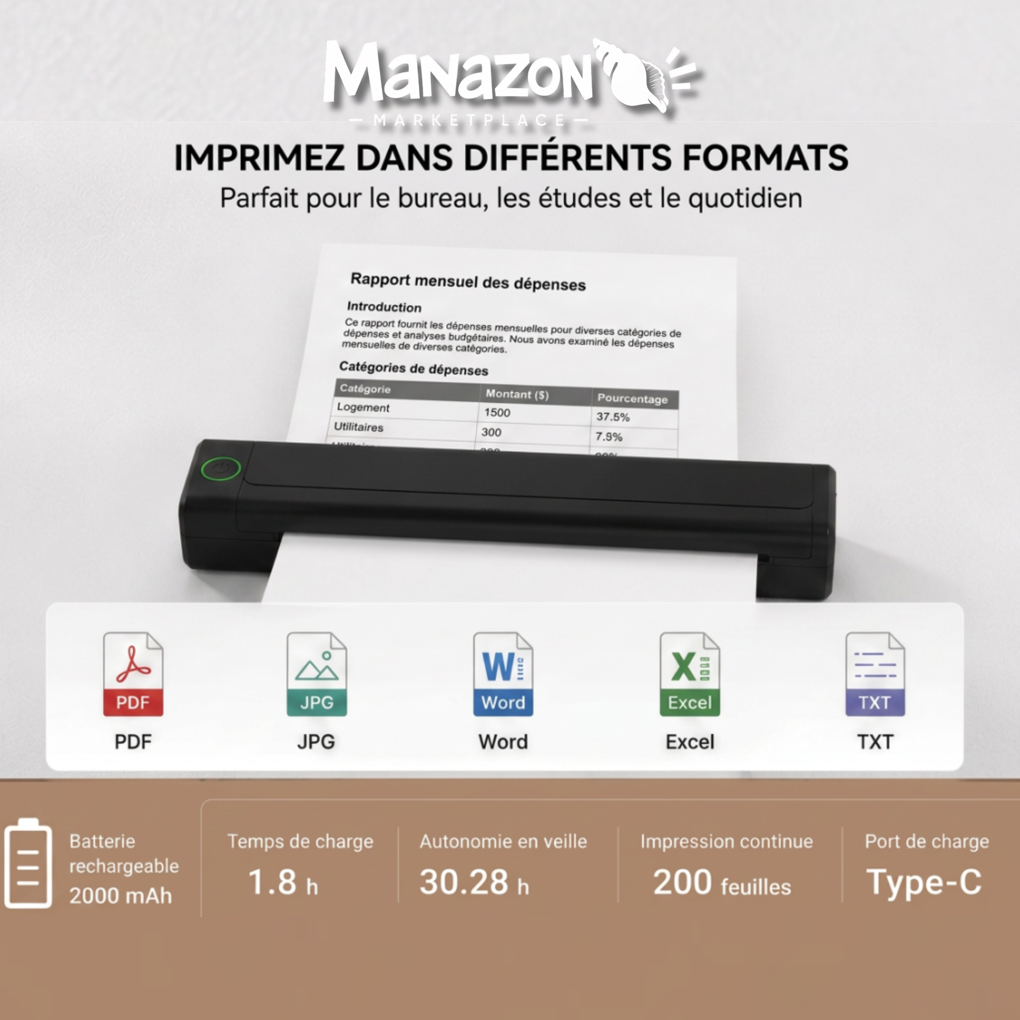 PRINTER PRO-Imprimante thermique portable
