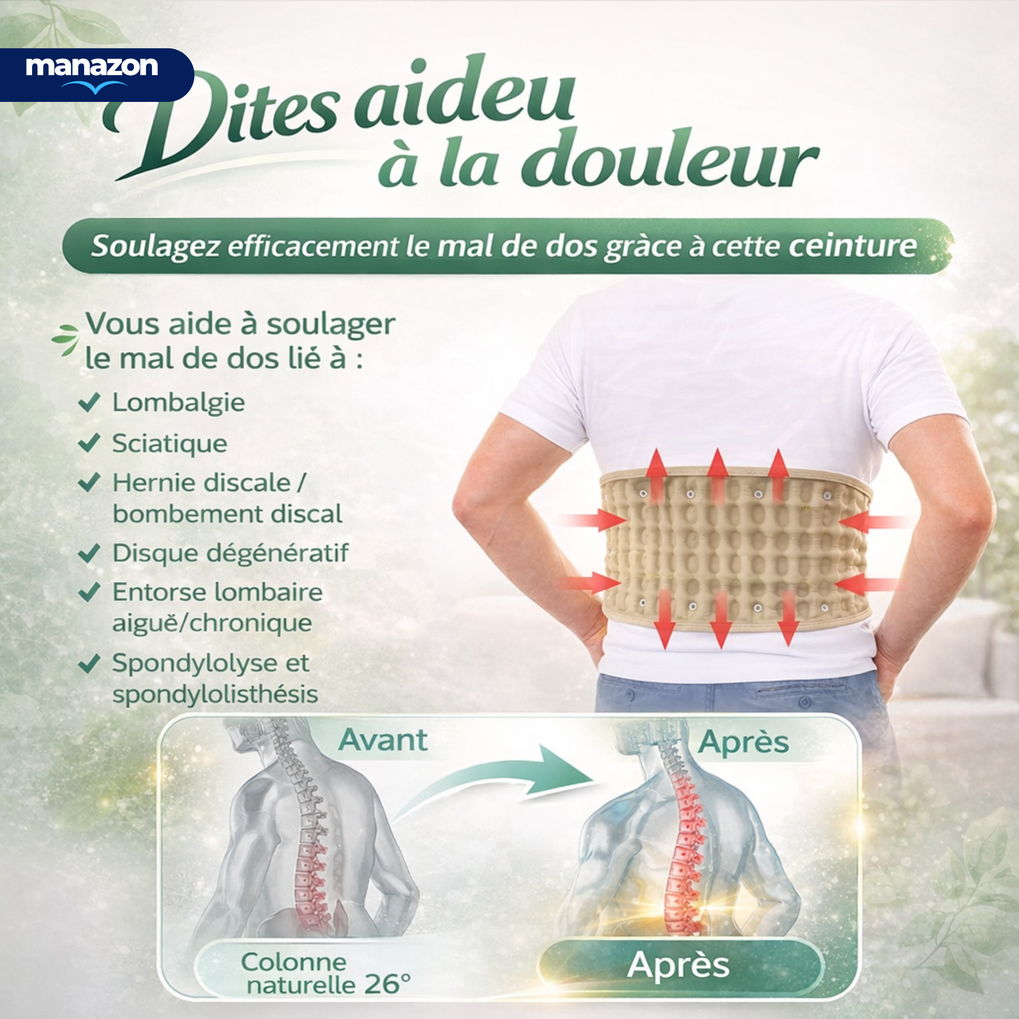 SOLID BELT - Ceinture lombaire gonflable libération lombaires
