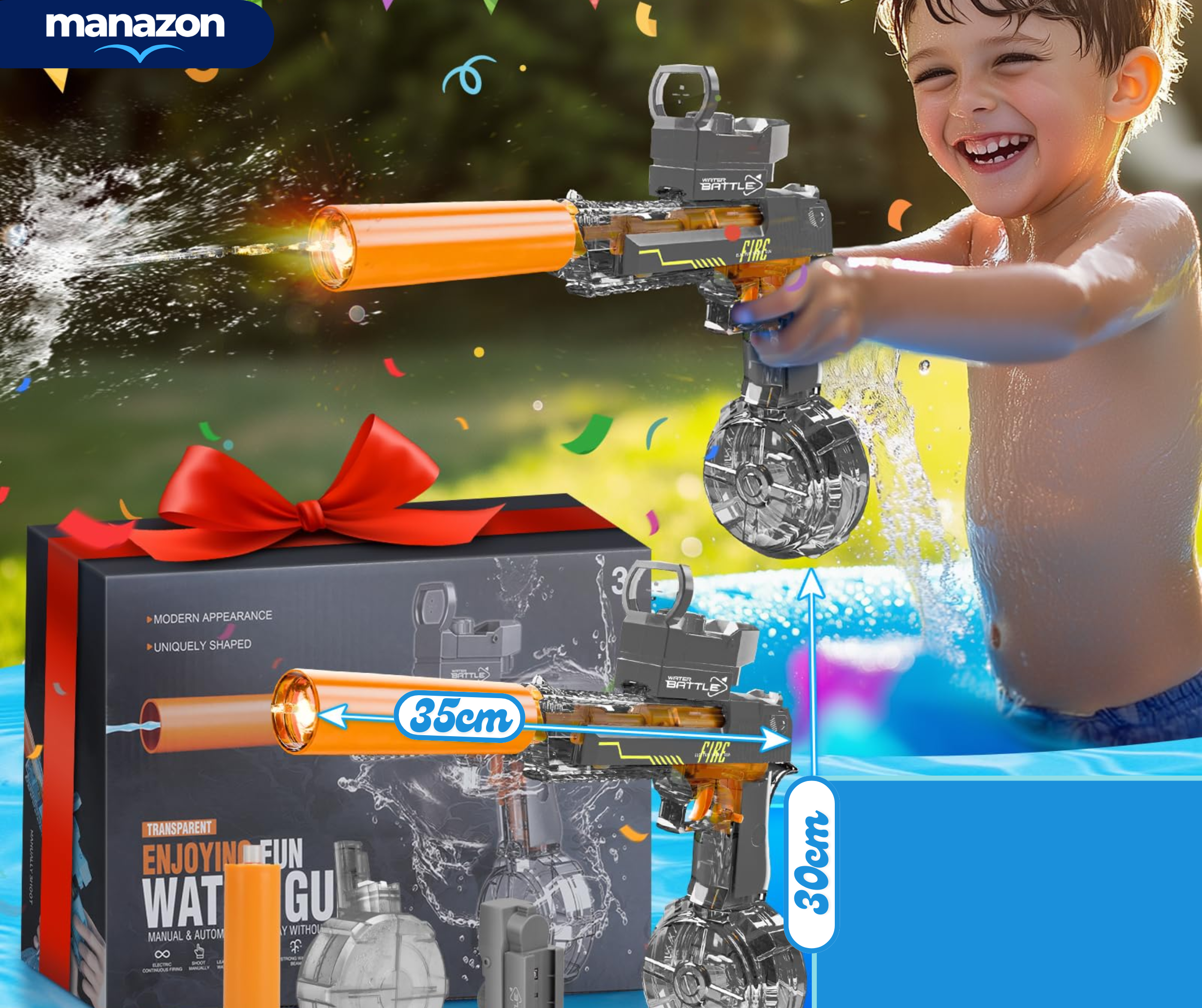 WATER GUN Pistolet à eau automatique avec mitraillette