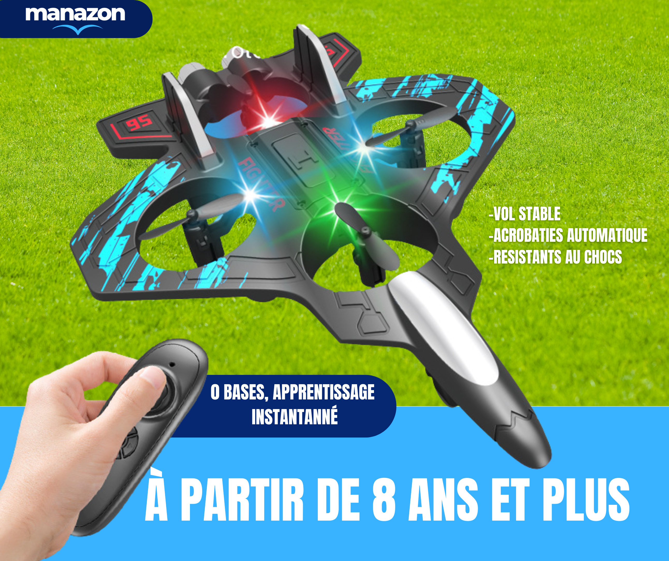 AEROFLY HOME Avion drone jouet intérieur et extérieur