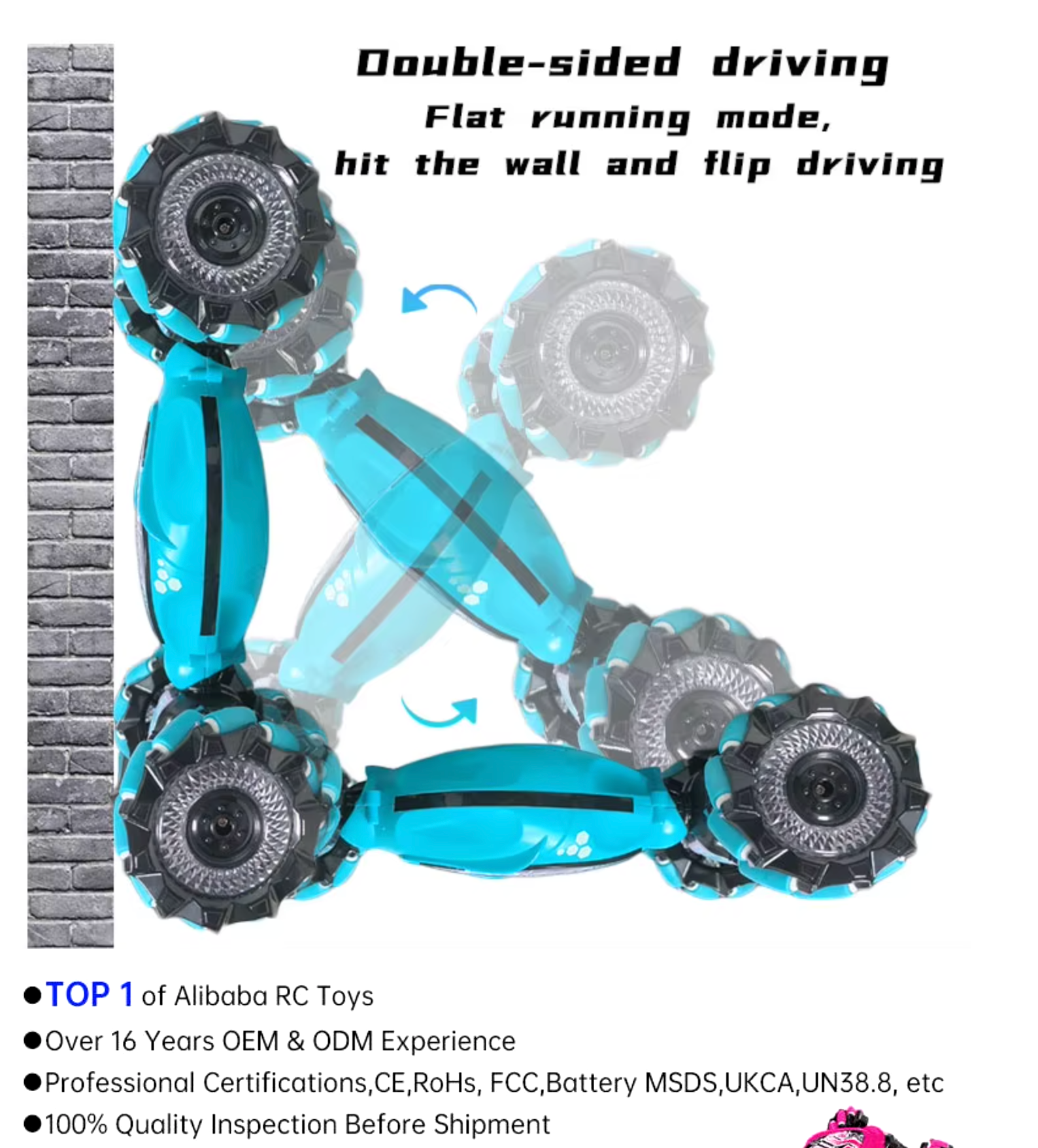 STUNT CAR- Voiture télécommandée avec poignet et standard