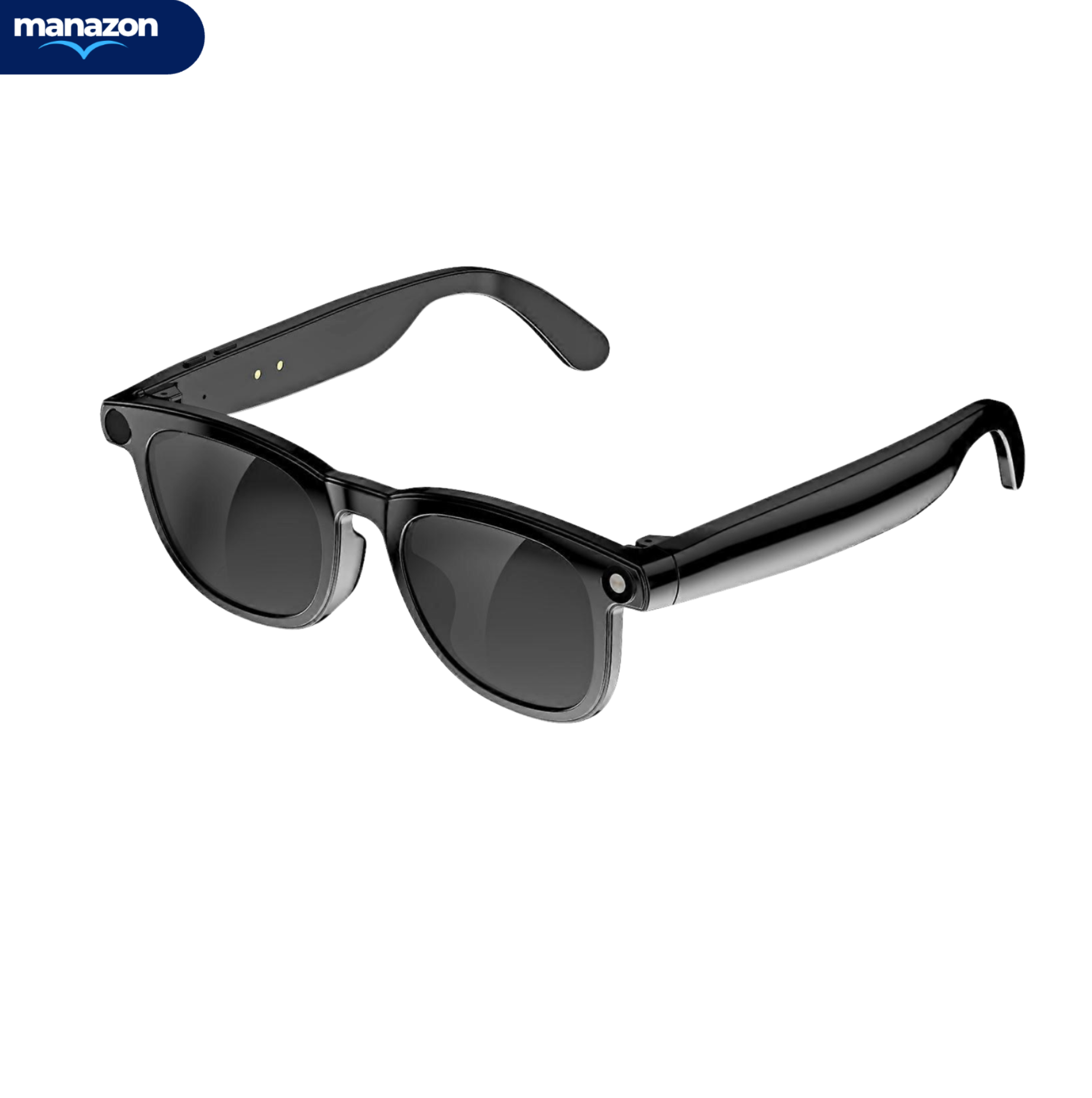 SMART PRO CYAN - Lunettes intelligentes IA , Camera intégré , musique, appels