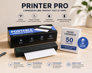 PRINTER PRO-Imprimante thermique portable + 50 feuilles vierges